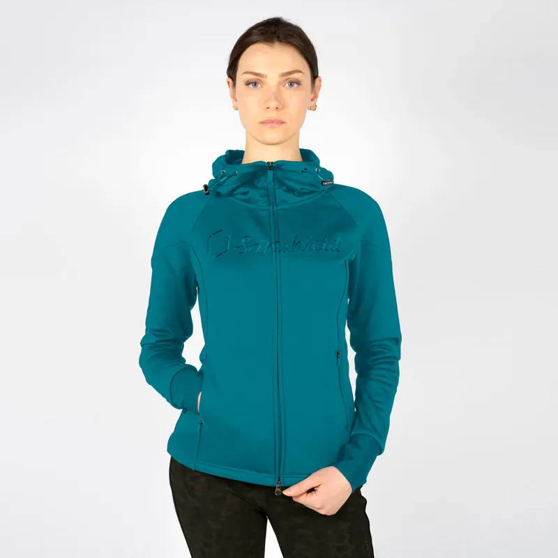 Samshield Stella Ladies Zip Fleece Hoodie - Ocean Depth