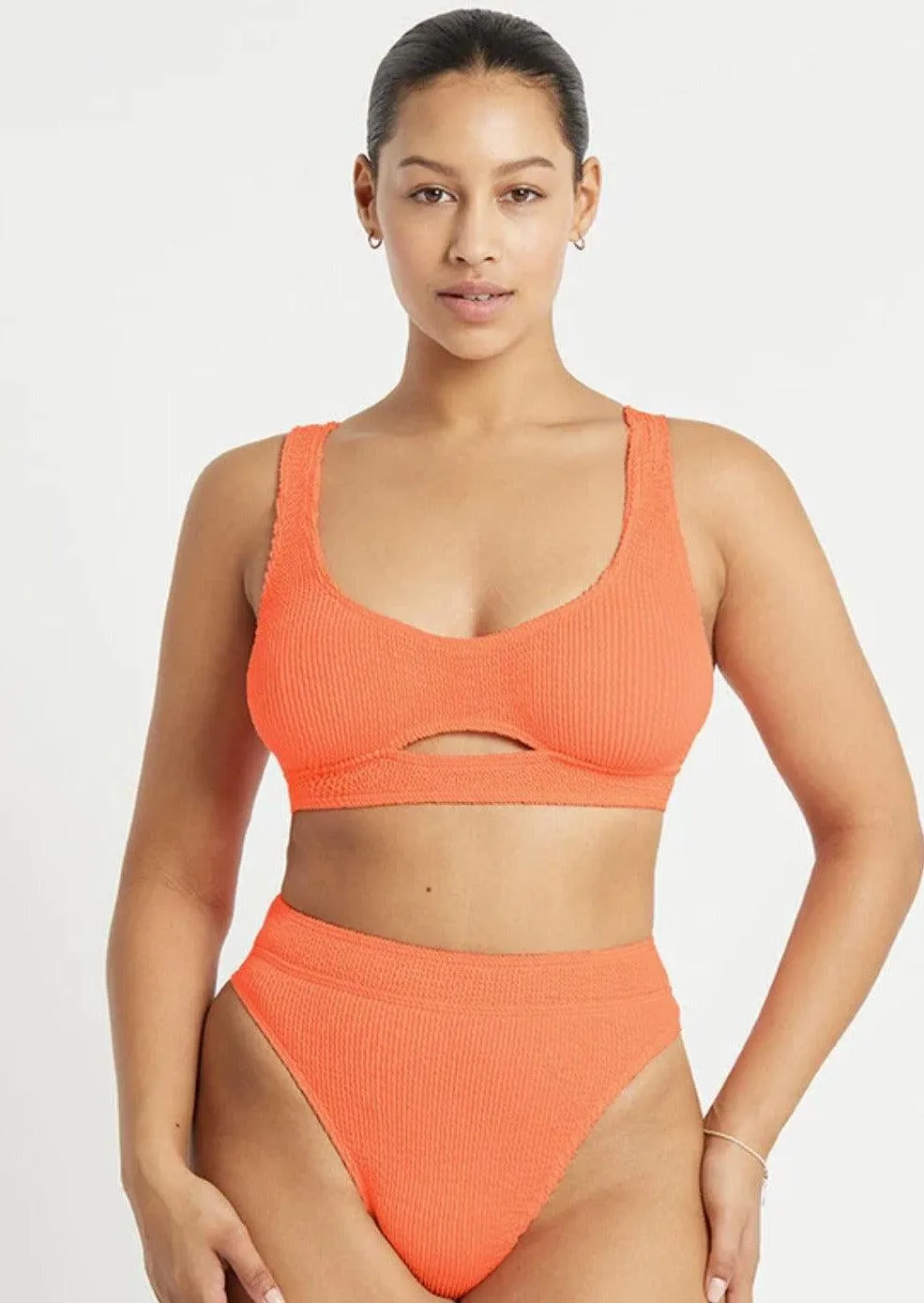 Sasha Bikini Top in Neon Orange