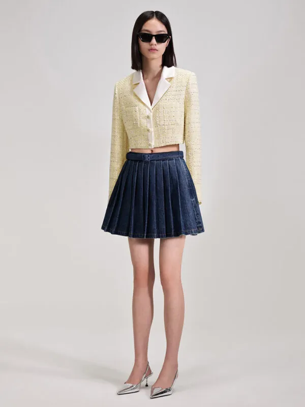 Self Portrait Boucle Cropped Jacket | Luxury and style at your fingertips