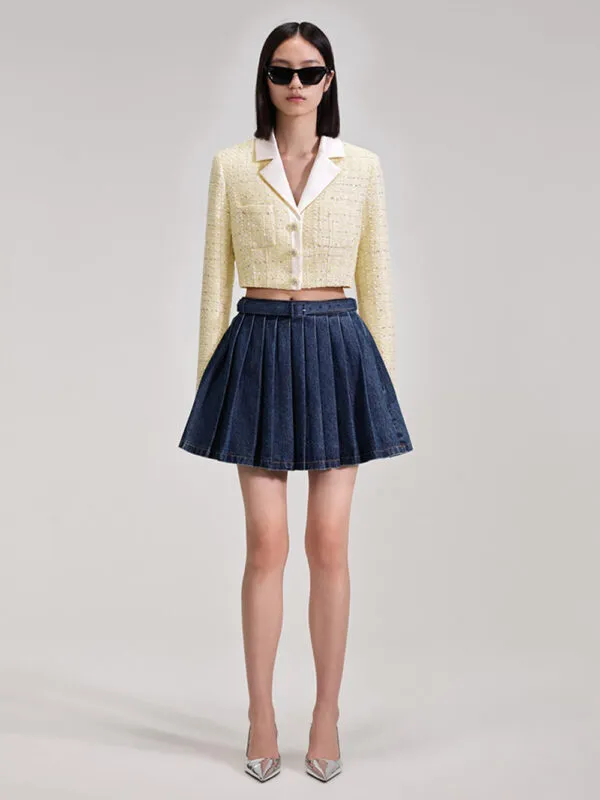 Self Portrait Boucle Cropped Jacket | Luxury and style at your fingertips