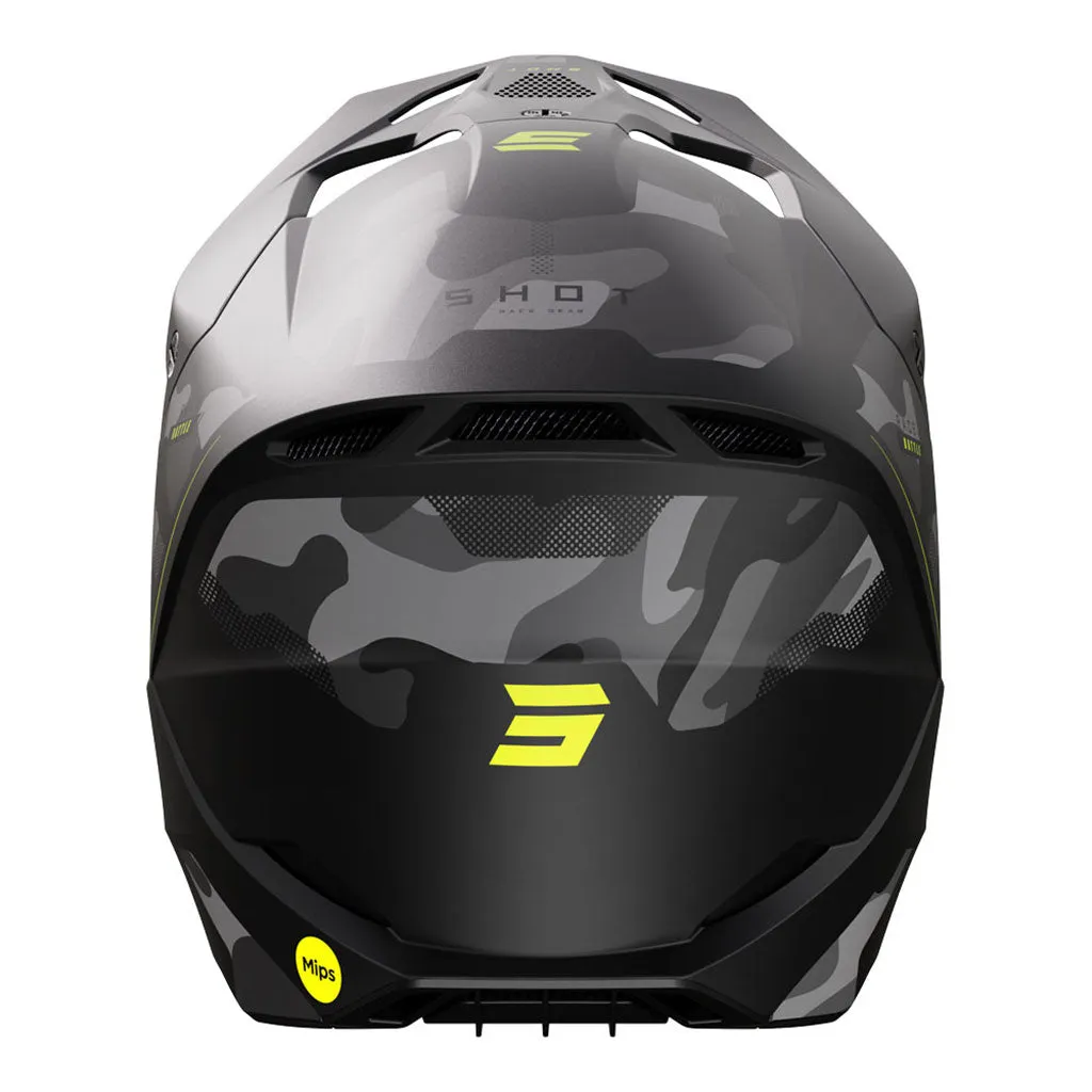 Shot - 2024 Race Battle MIPS Matt Neon Yellow Helmet