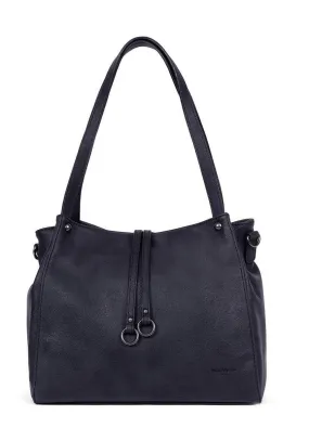 Shoulder bag with 2 black synthetic handles 316747