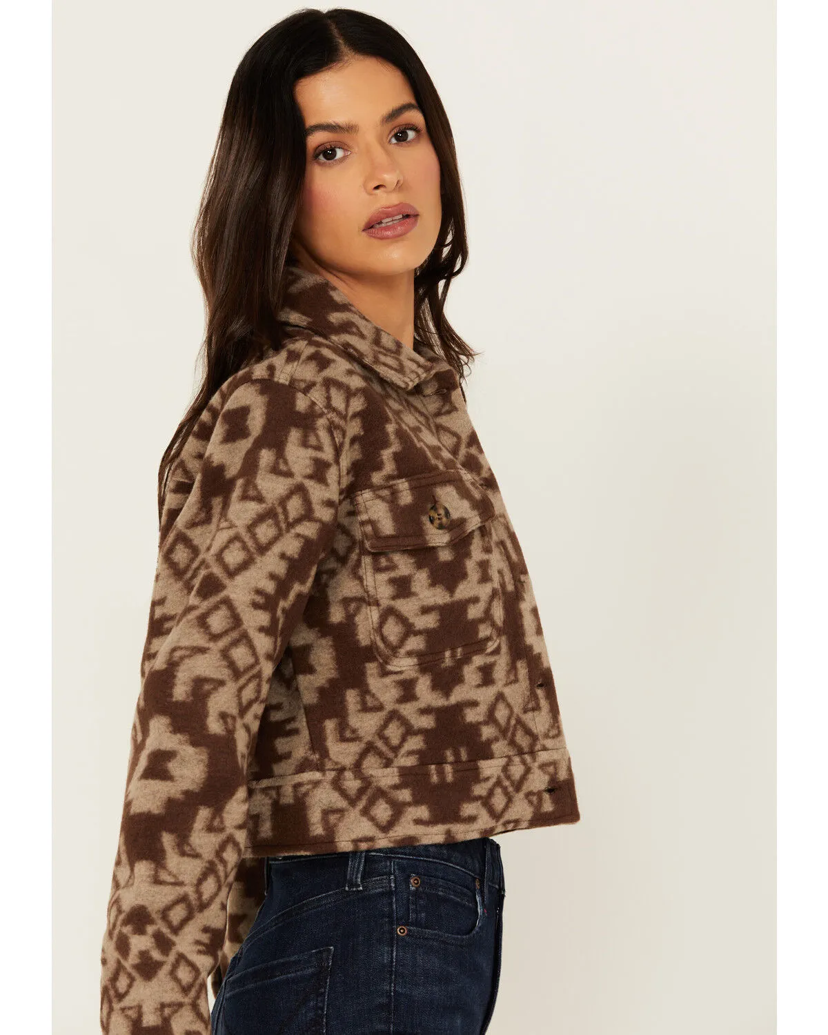 Shyanne Women's Cropped Southwestern Print Jacket