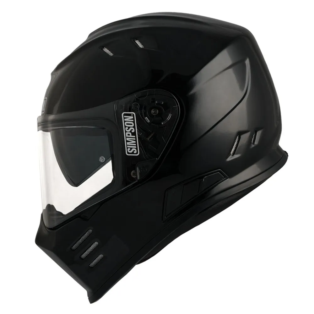 Simpson Venom 06 Plain Helmet - Black