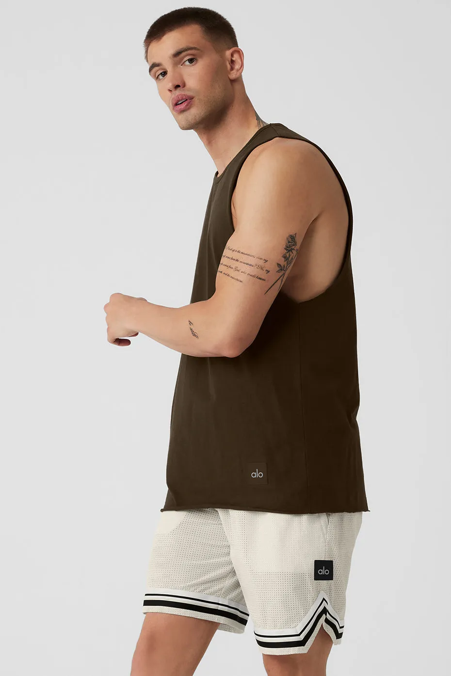 Society Raw Edge Tank - Espresso