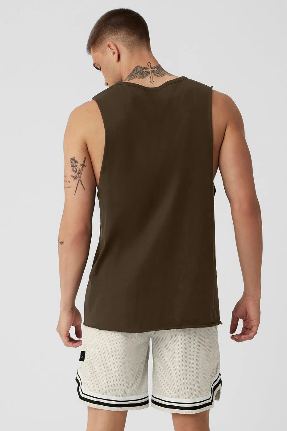 Society Raw Edge Tank - Espresso