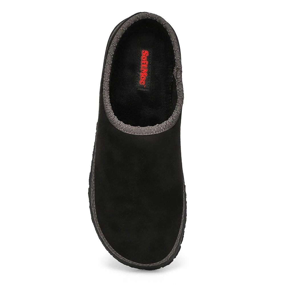 Soft Moc Mens Saturn 2 Memory Foam Slipper - Black