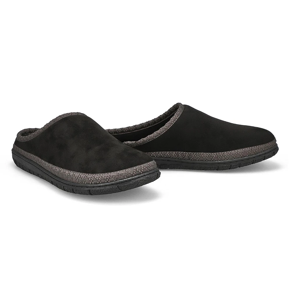 Soft Moc Mens Saturn 2 Memory Foam Slipper - Black