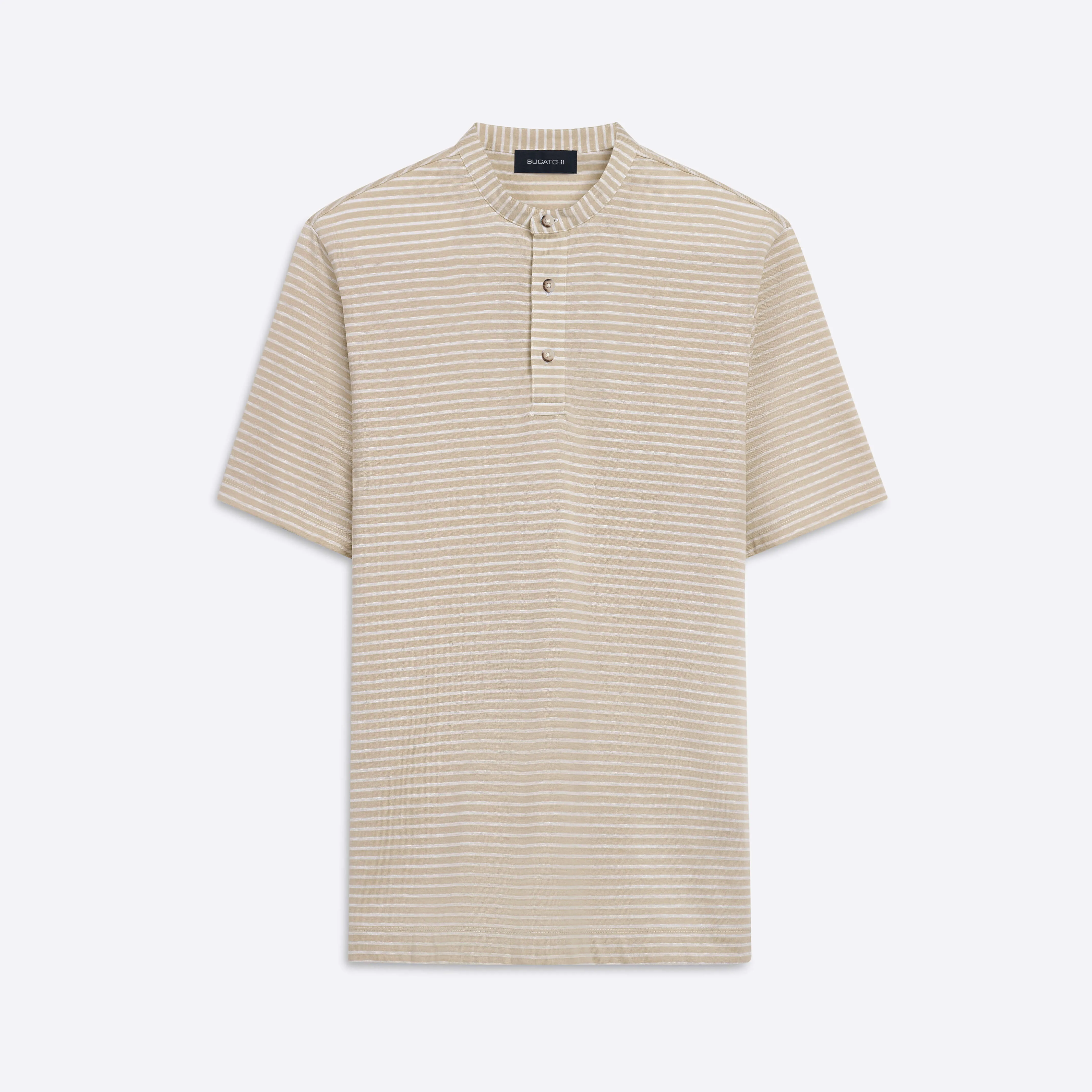 Striped Short Sleeve Henley