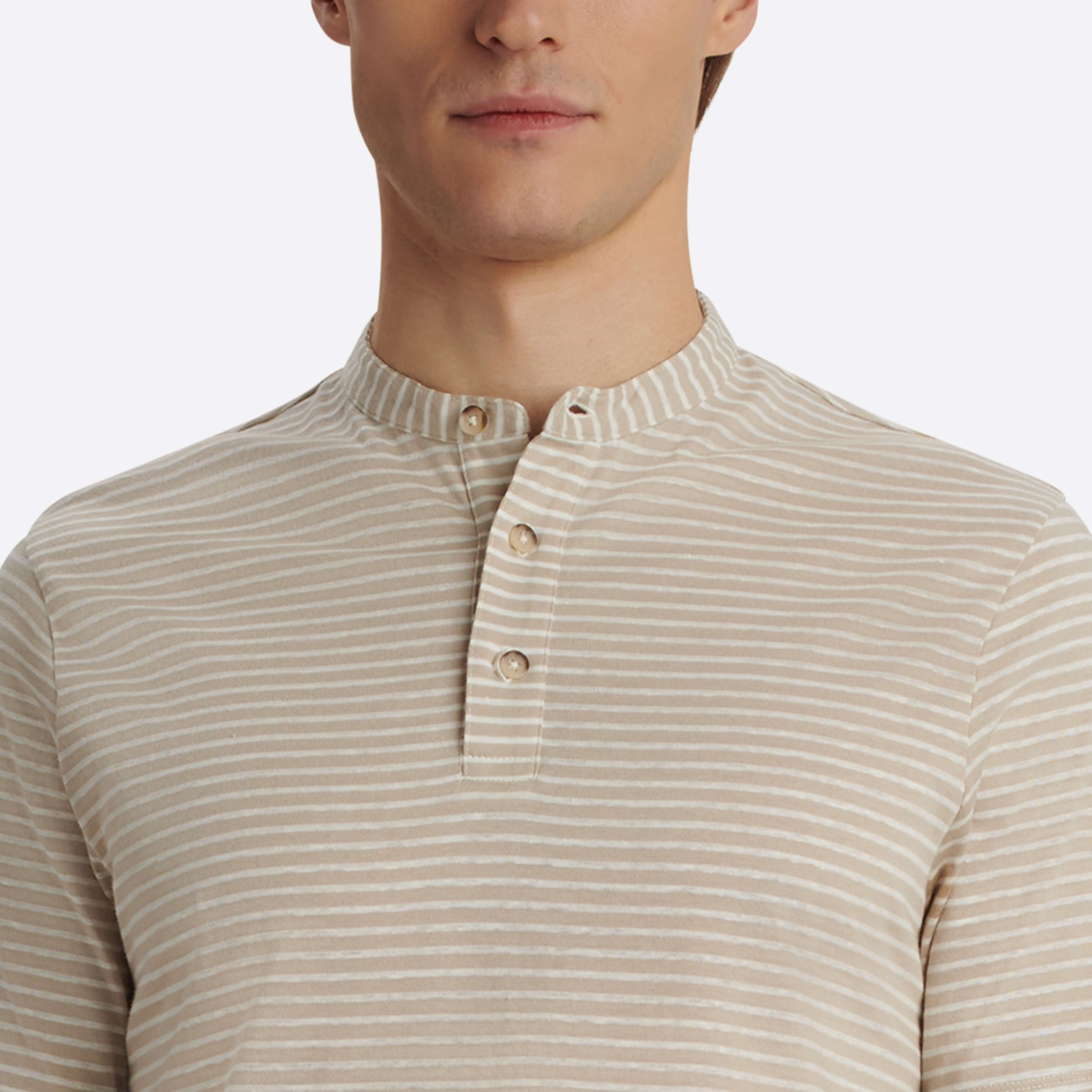 Striped Short Sleeve Henley