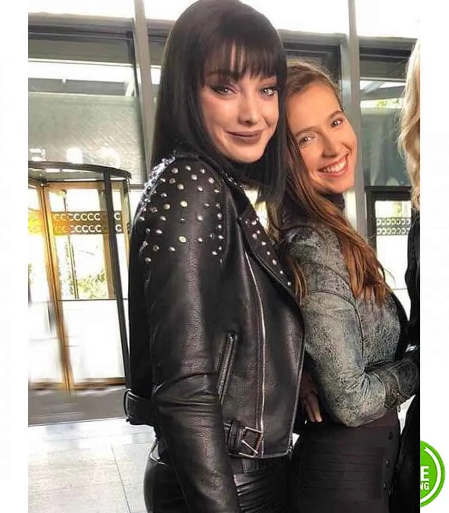 THE GIFTED EMMA DUMONT (LORNA DANE) BLACK LEATHER JACKET