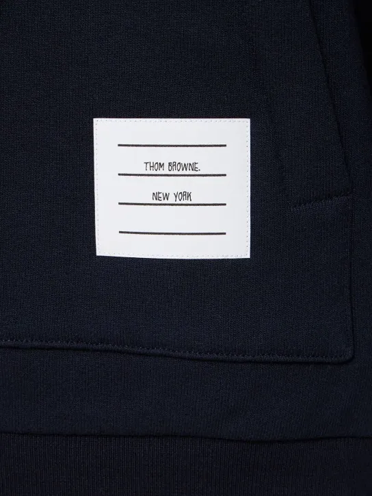 Thom Browne   Zip-up cotton jersey sweatshirt hoodie 