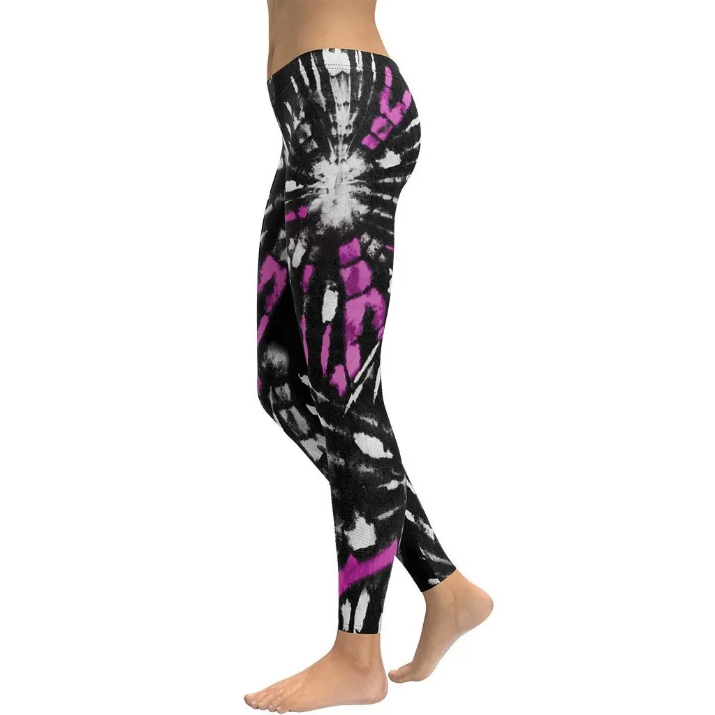 Tie Dye Black Leggings