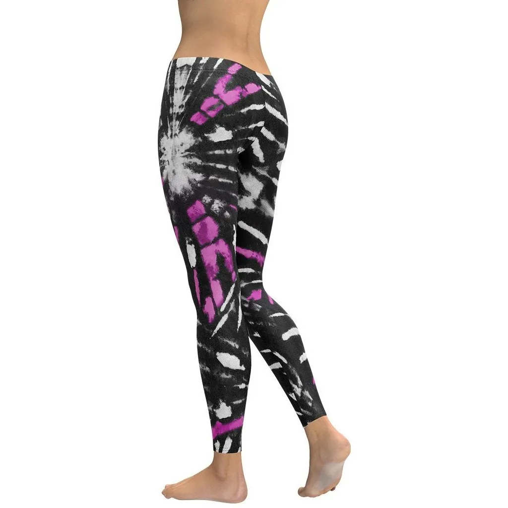 Tie Dye Black Leggings