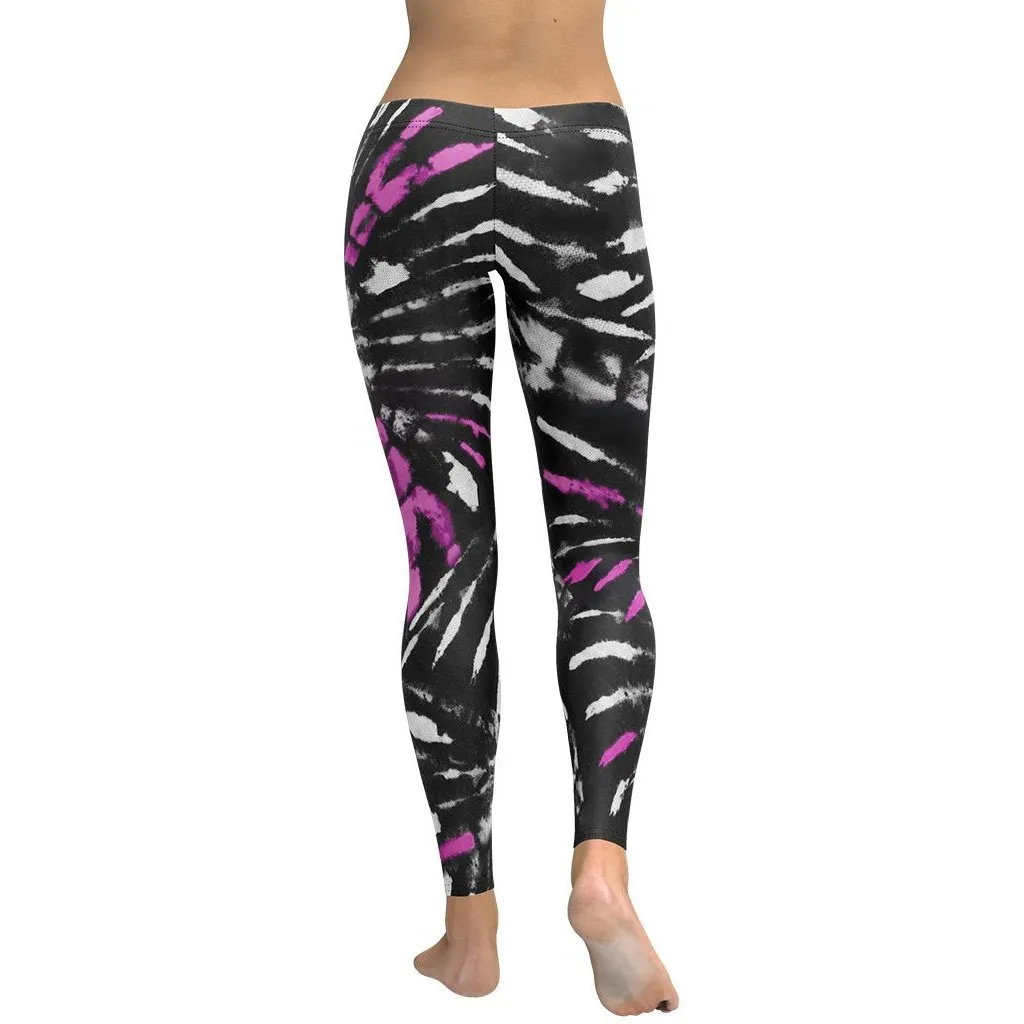 Tie Dye Black Leggings