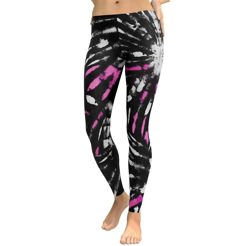 Tie Dye Black Leggings