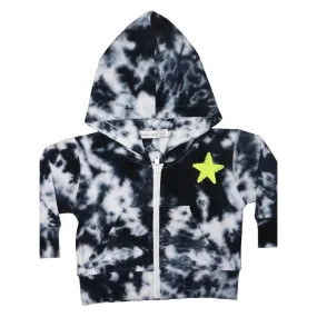 Tie Dye Zip Hoodie - Graffiti Star