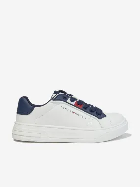 Tommy Hilfiger Boys Low Cut Lace-Up Trainers in White