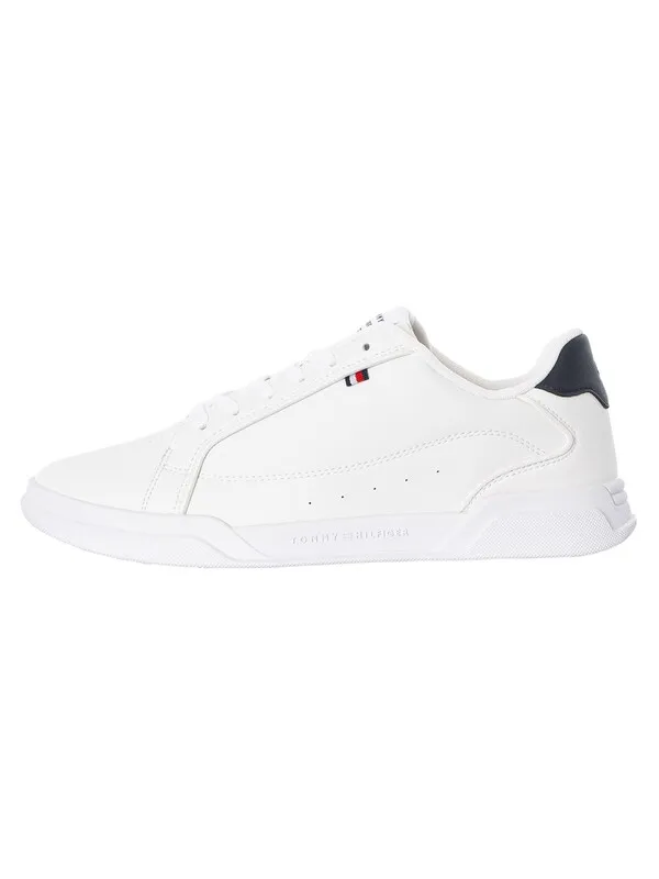 Tommy Hilfiger Low-Top Cupsole Leather Trainers - White