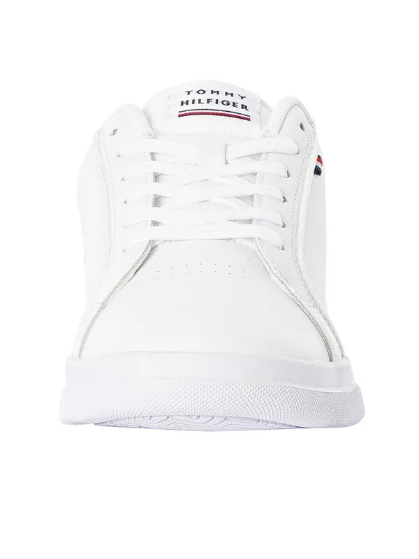 Tommy Hilfiger Low-Top Cupsole Leather Trainers - White