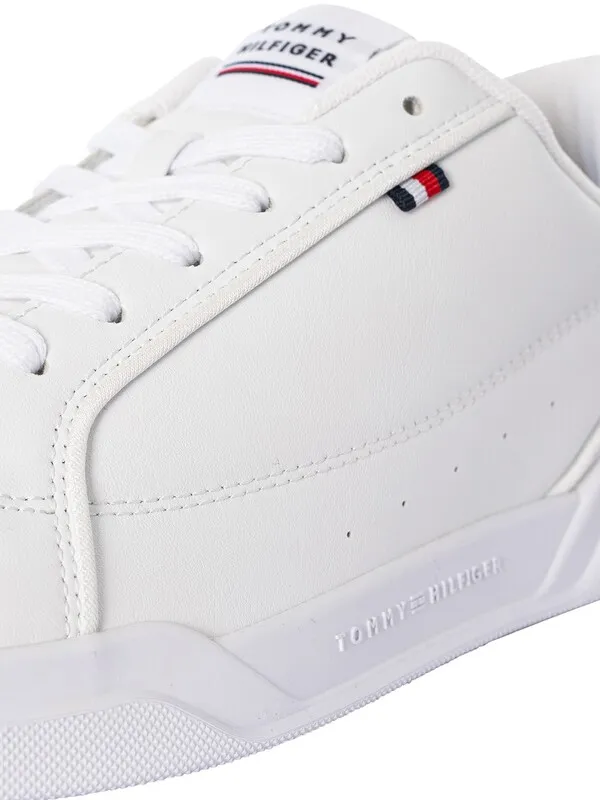 Tommy Hilfiger Low-Top Cupsole Leather Trainers - White