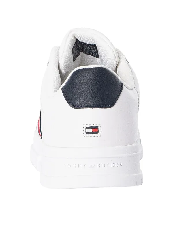 Tommy Hilfiger Supercup Leather Stripes Trainers - White