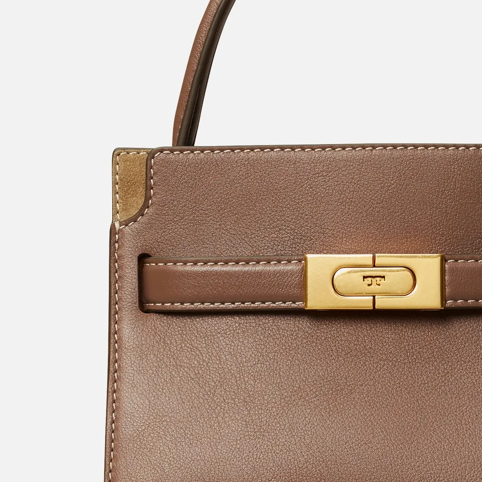 Tory Burch Lee Radziwill Petite Leather And Suede Double Bag | Coggles