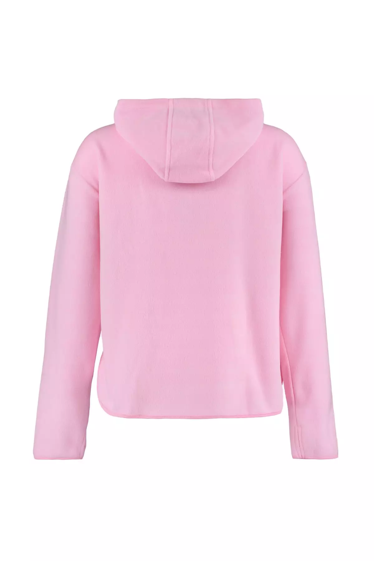 Trendyol Plus Size Pink Hooded Thick Fleece Knitted Sweatshirt.