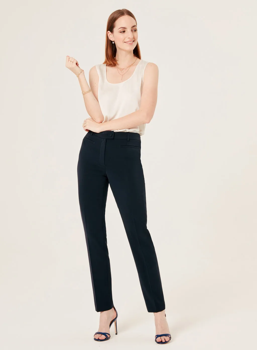 Un jour ailleurs VANEA STRAIGHT CUT CREPE TROUSERS