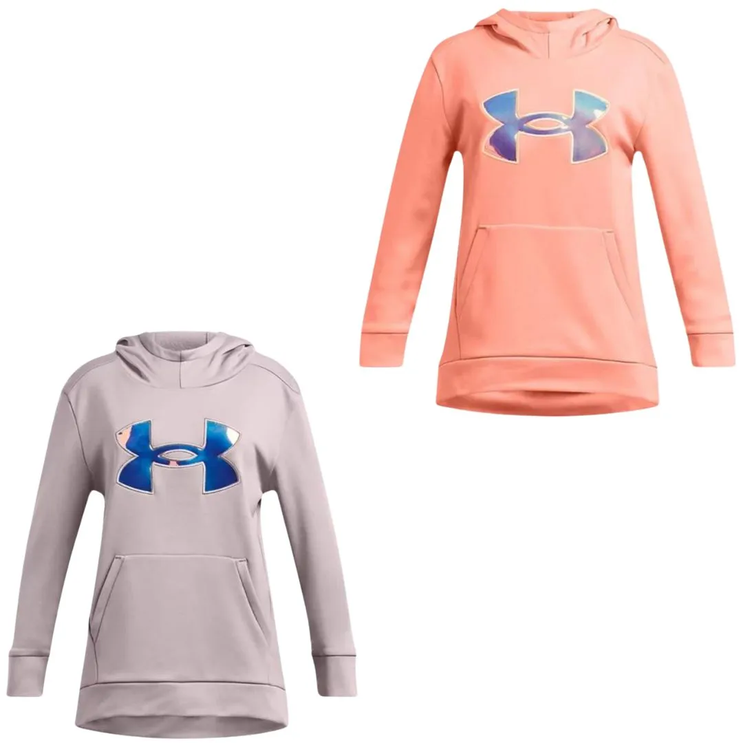 Under Armour Girls' Armour Fleece Iridescent Big Logo Hoodie 1375229