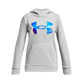 Under Armour Girls' Armour Fleece Iridescent Big Logo Hoodie