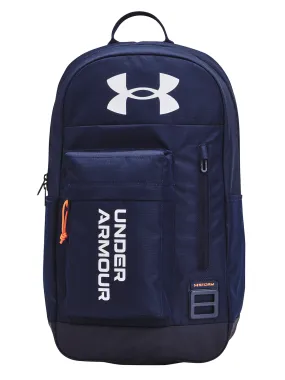 Under Armour Halftime Backpack - Midnight Navy/Dark Tangerine/White