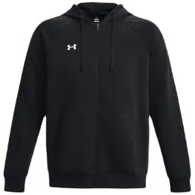 Under Armour Men's Black/White Rival Fleece Full Zip Hoodie