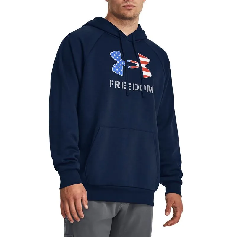 Under Armour Mens UA Freedom Rival Fleece Big Flag Pullover Hoodie