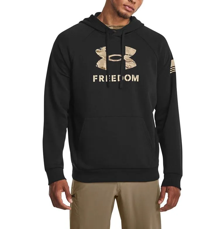 Under Armour Mens UA Freedom Rival Fleece Big Flag Pullover Hoodie