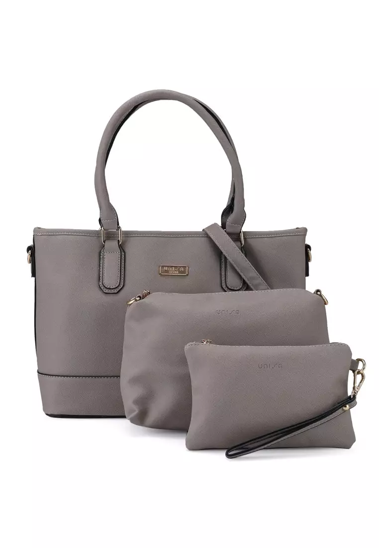 Unisa Set Of 3 Saffiano Handbag