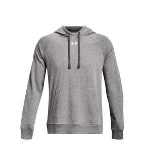 Unisex adult rival fleece hoodie castle rock/light heather Under Armour