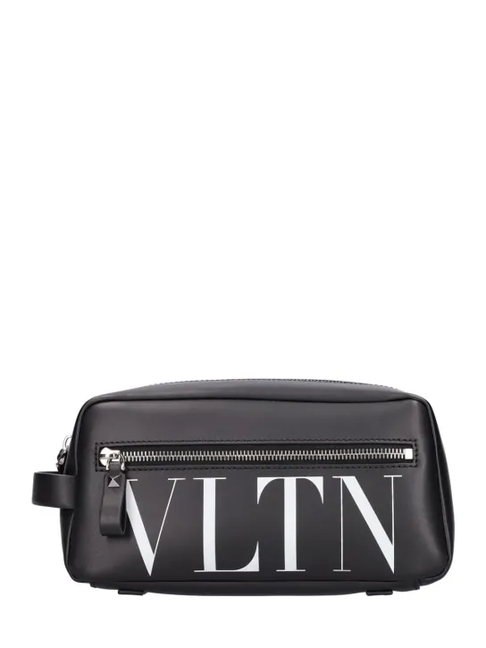 Valentino Garavani   VLTN medium leather toiletry bag 