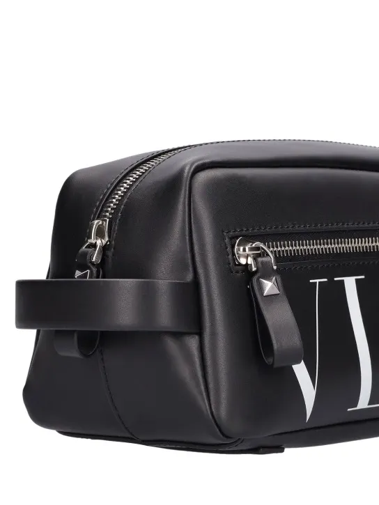 Valentino Garavani   VLTN medium leather toiletry bag 