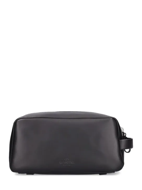 Valentino Garavani   VLTN medium leather toiletry bag 