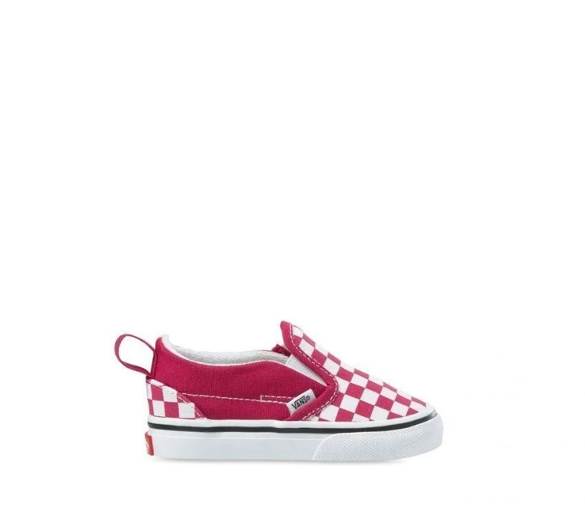 VANS INFANT SLIP-ON V CHECKER - Cerise/True White