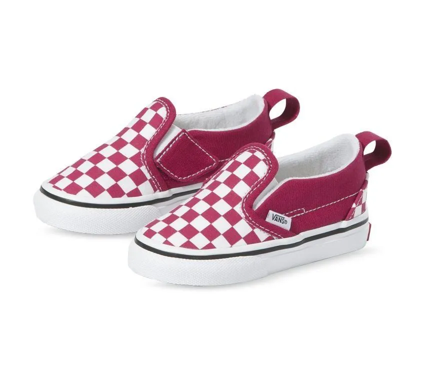 VANS INFANT SLIP-ON V CHECKER - Cerise/True White