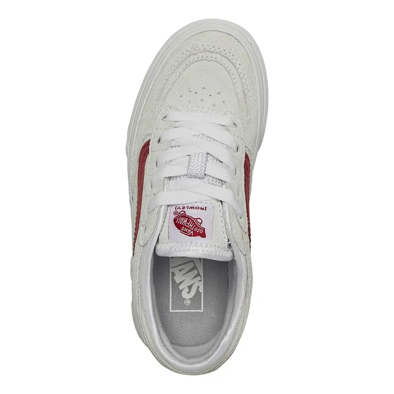 Vans Kids Rowley Classic Trainers White/Racing Red