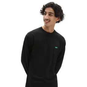 Vans Left Chest Hit Long Sleeve T Shirt - Black/Waterfall