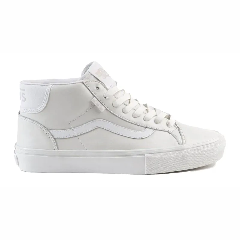 VANS SKATE MID SKOOL PEARL LEATHER WHITE