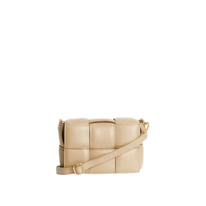 Vestirsi      VESTIRSI - MARGOT LEATHER WOVEN BAG (BEIGE)