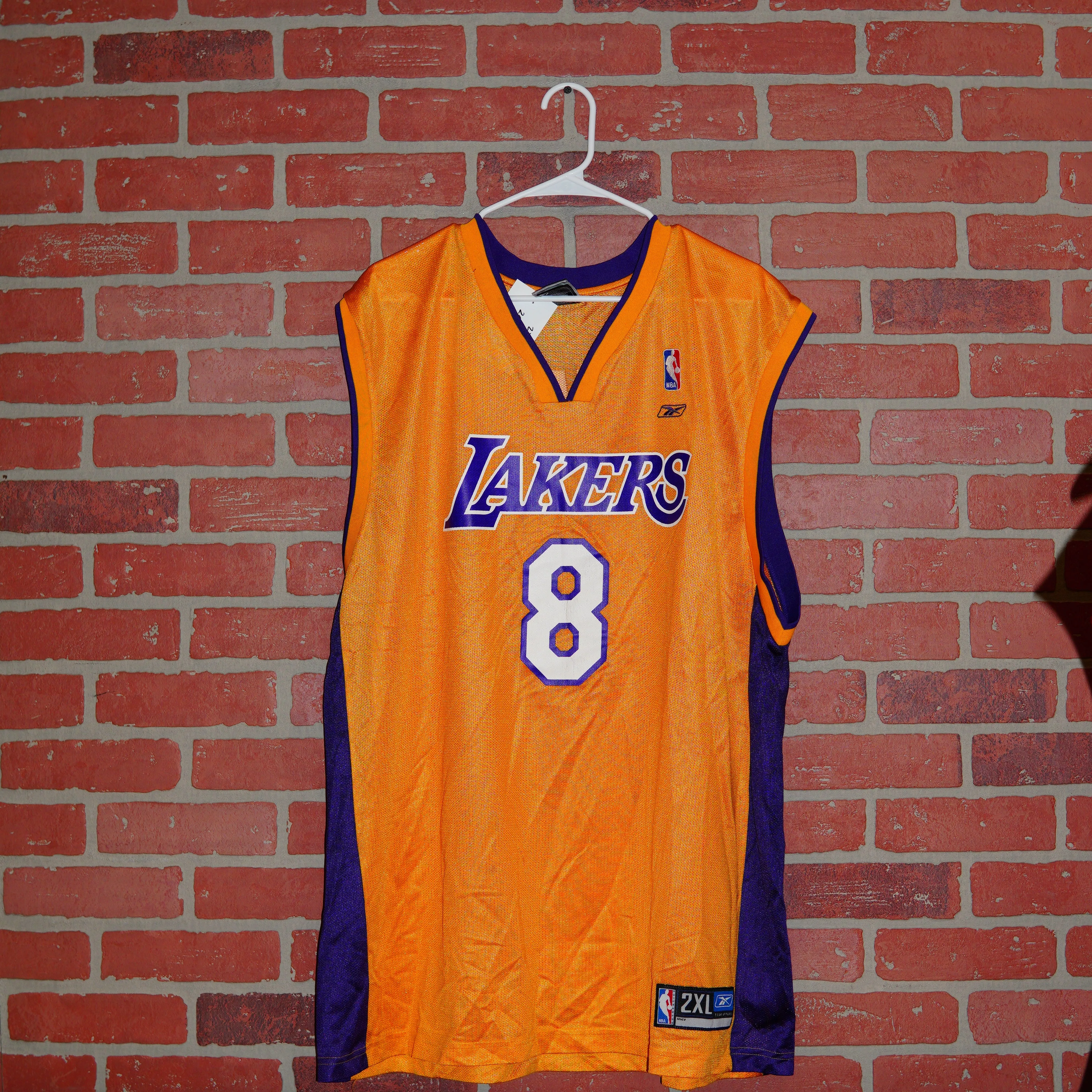 VTG Reebok NBA Los Angeles Lakers Kobe Bryant #8 Yellow Jersey