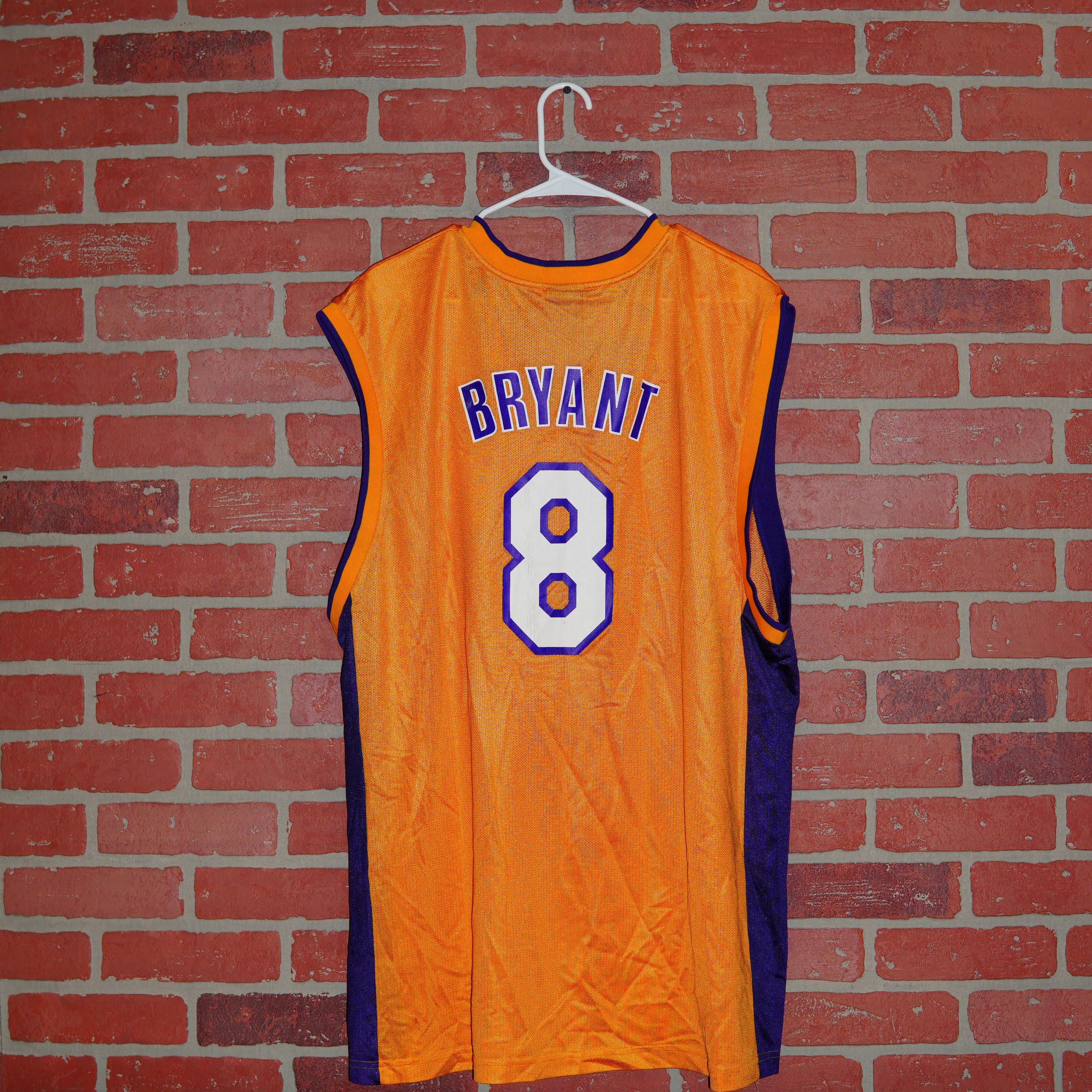 VTG Reebok NBA Los Angeles Lakers Kobe Bryant #8 Yellow Jersey