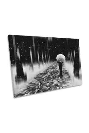 Wall Art & Pictures | Undercover Umbrella Winter Canvas Wall Art Picture Print | CanvasGeeks