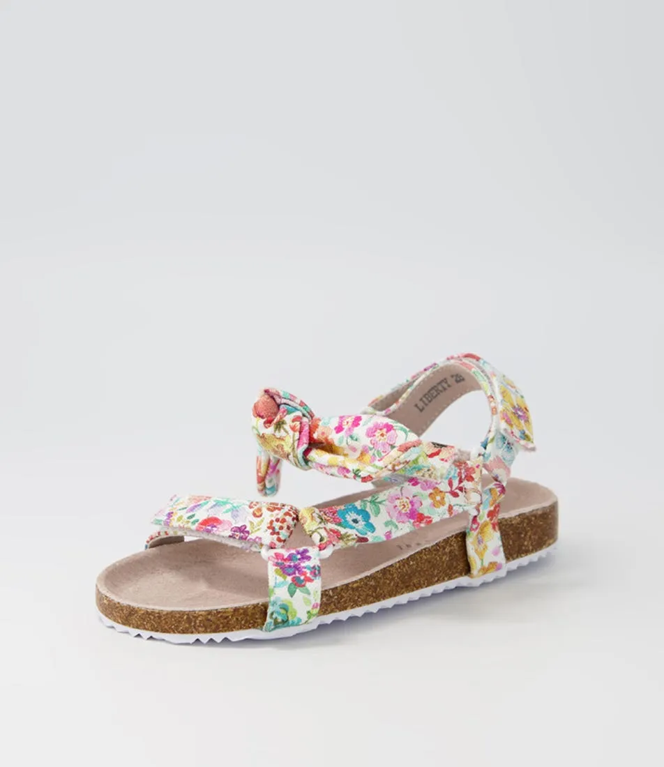 WALNUT Liberty Belinda Mini Tot Meadow Pink Canvas Sandals